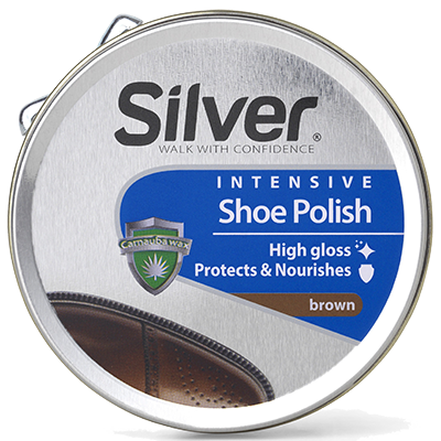 Silver Intensive Brown Shoe Polish, 50 ml